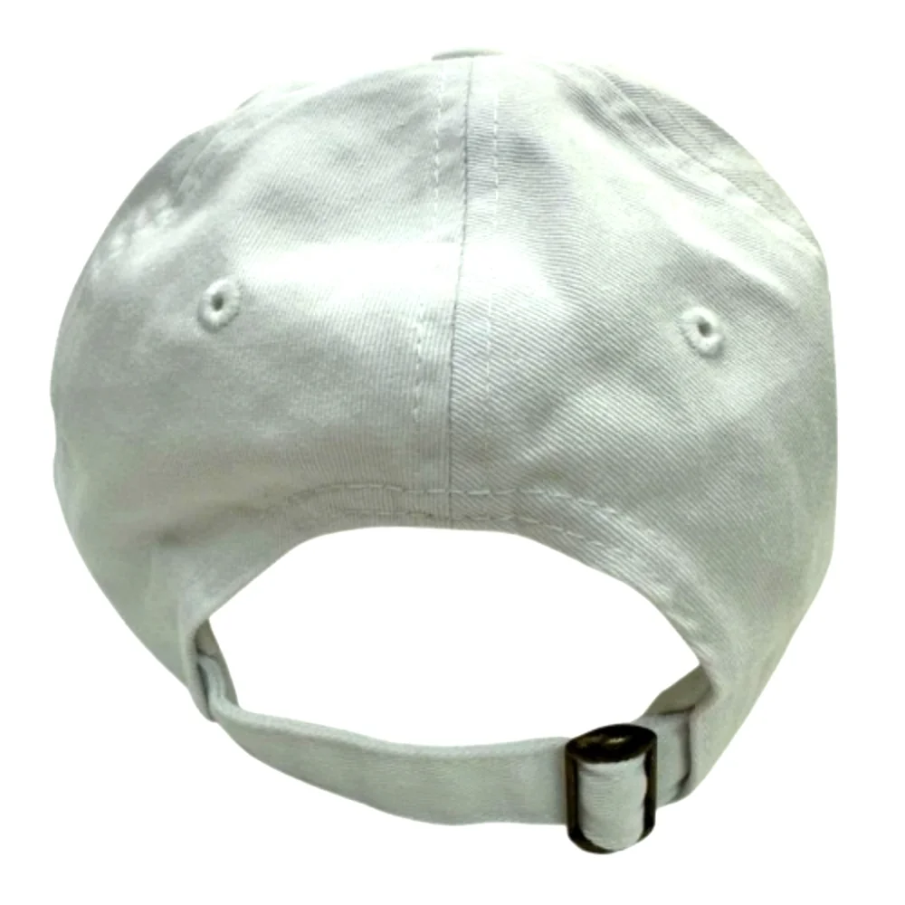Hot Cowgirl Summer Embroidered Hat Cap Relaxed Cotton White